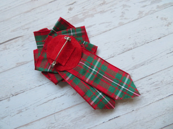 MacGregor Tartan Ruffle Brooch