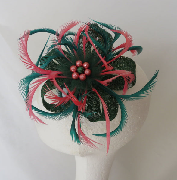 Dark Green & Coral Mini Lily