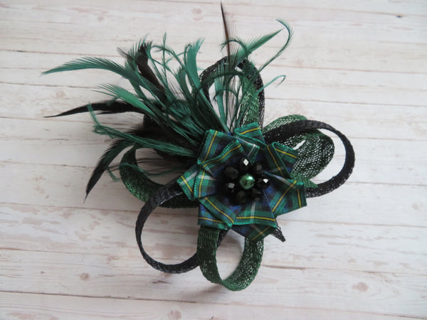 Black & Dark Green Campbell Tartan Roxi