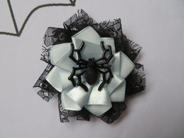 Black Lace Spider Edith Brooch/ Hair Clip