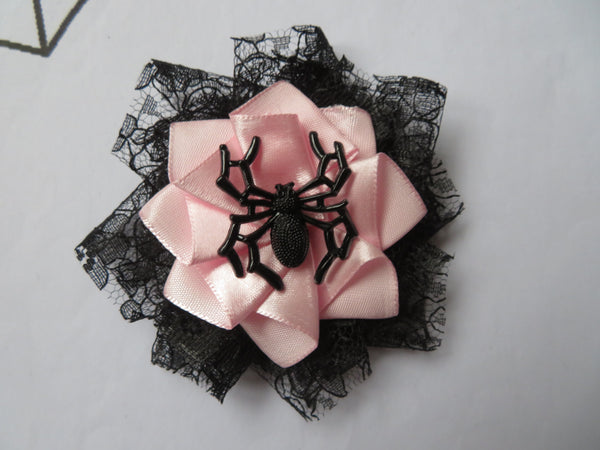 Black Lace Spider Edith Brooch/ Hair Clip