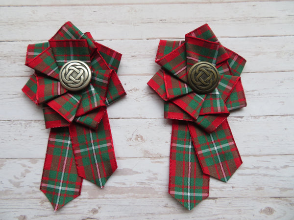 MacGregor Tartan Ruffle Brooch