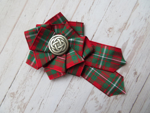 MacGregor Tartan Ruffle Brooch