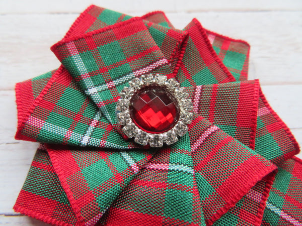 MacGregor Tartan Ruffle Brooch