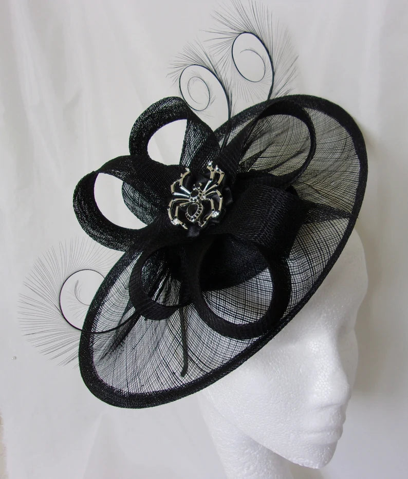 Black 2025 saucer hat