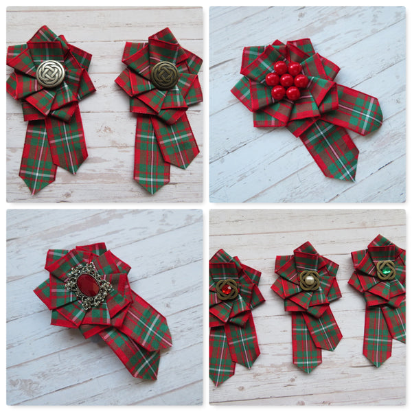 MacGregor Tartan Ruffle Brooch