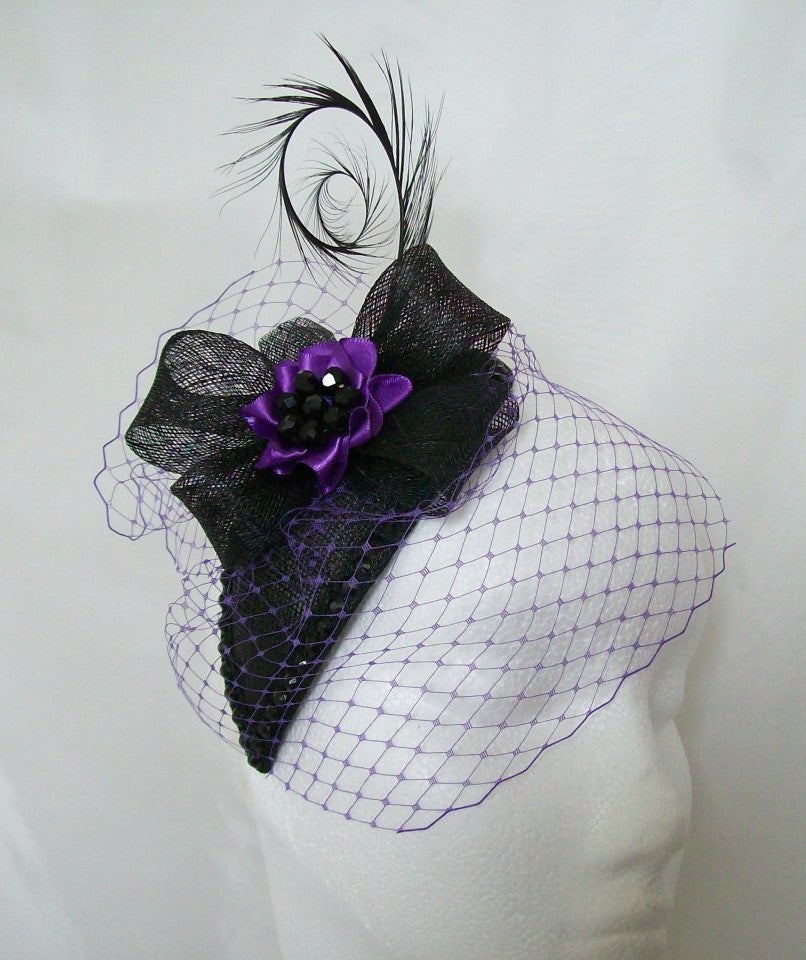& Other Stories Purple and Black Fascinator il_1080xN.1225019480_iwkt.jpg main image 2
