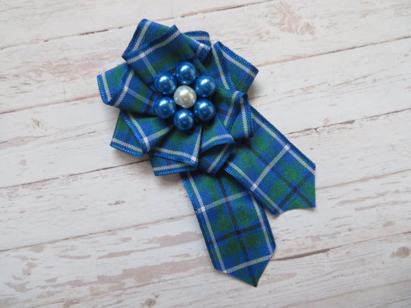 Douglas Ancient Tartan Ruffle Brooch