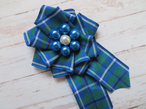 Douglas Ancient Tartan Ruffle Brooch