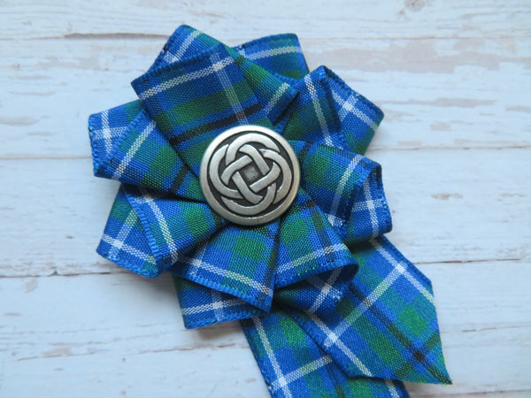Douglas Ancient Tartan Ruffle Brooch