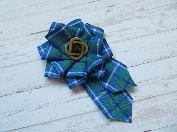 Douglas Ancient Tartan Ruffle Brooch