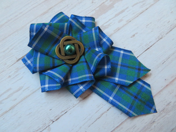 Douglas Ancient Tartan Ruffle Brooch
