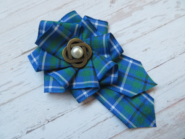 Douglas Ancient Tartan Ruffle Brooch