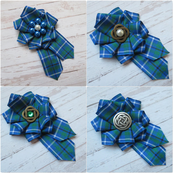Douglas Ancient Tartan Ruffle Brooch