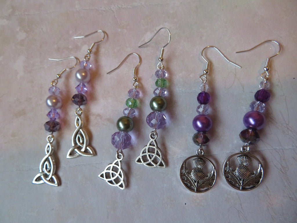 Highland Whispers — Handmade Celtic Beaded Earrings