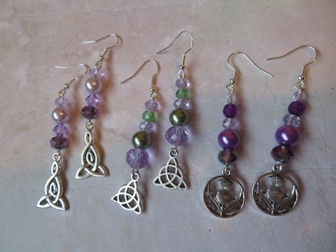 Highland Whispers — Handmade Celtic Beaded Earrings