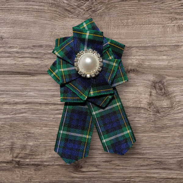 Campbell Tartan Celtic Ruffle Mini Clip