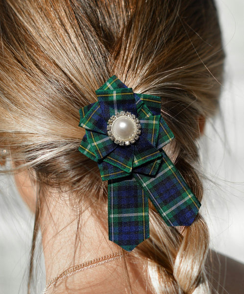 Campbell Tartan Celtic Ruffle Mini Clip