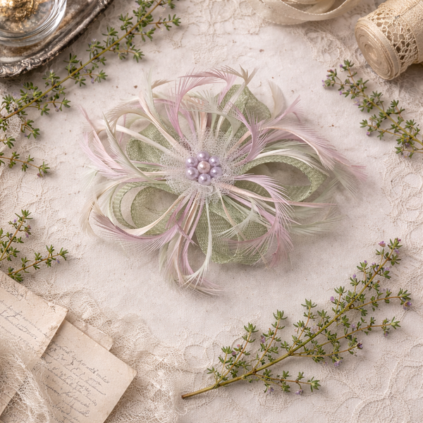Pastel Thyme Mini Lily Fascinator