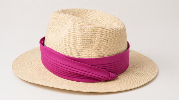 Magenta Crepe Puggaree Hat Band
