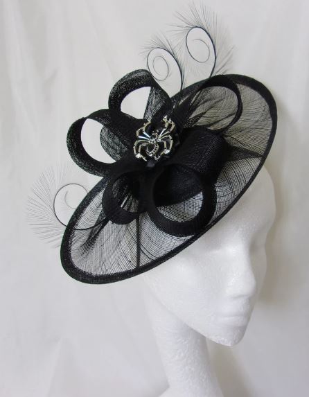 Black Spider Saucer Hat