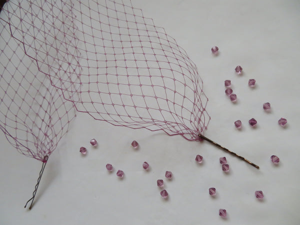 Light Amethyst Narrow Veil