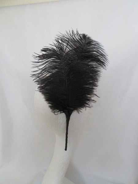 Black Regency Ostrich Feather Sprig