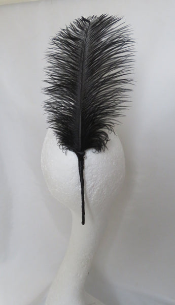 Black Regency Ostrich Feather Sprig