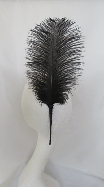 Black Regency Ostrich Feather Sprig