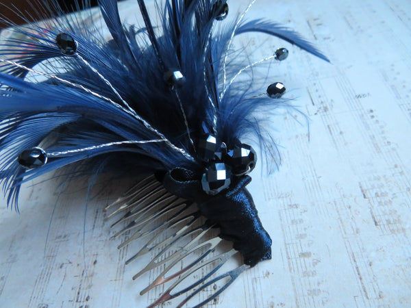 Navy Blue Cassandra Regency Comb