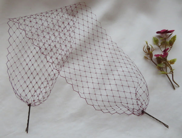 Dark Burgundy Narrow Veil
