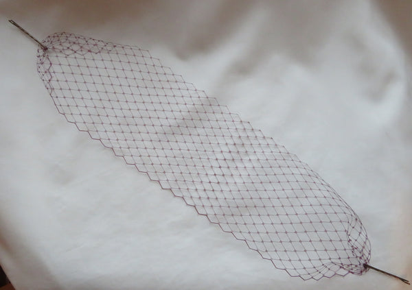 Dark Burgundy Narrow Veil