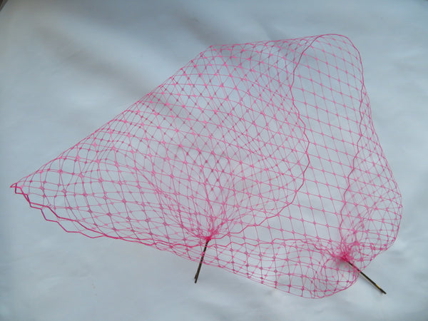 Cerise Pink Bandeau Veil