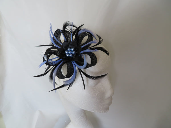 Black and Periwinkle Blue Mini Lily