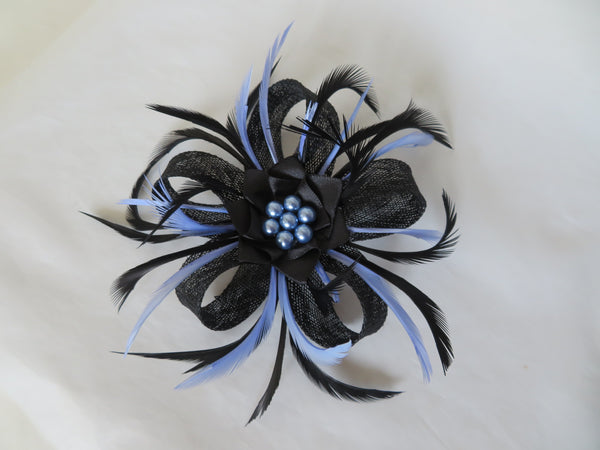 Black and Periwinkle Blue Mini Lily