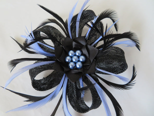 Black and Periwinkle Blue Mini Lily