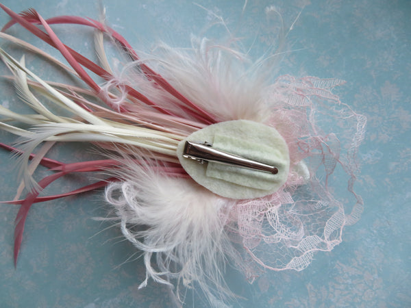 Ivory and Rose Pink Florence Regency Headpiece