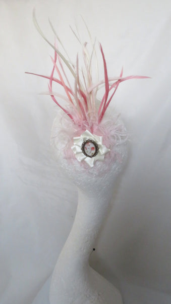 Ivory and Rose Pink Florence Regency Headpiece