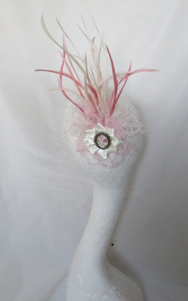 Ivory and Rose Pink Florence Regency Headpiece