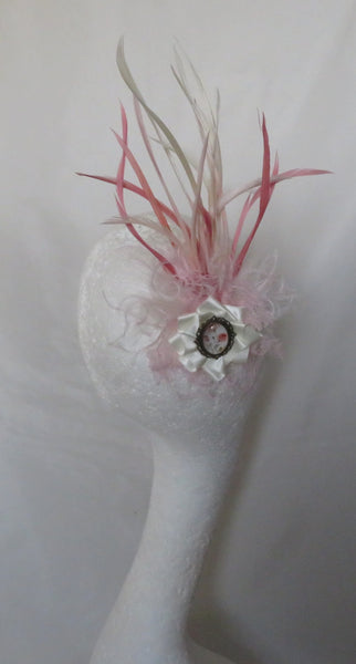 Ivory and Rose Pink Florence Regency Headpiece