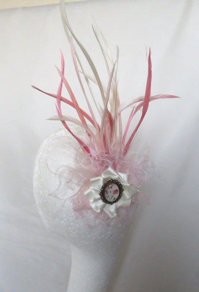 Ivory and Rose Pink Florence Regency Headpiece