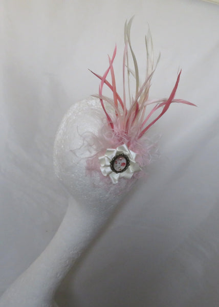 Ivory and Rose Pink Florence Regency Headpiece