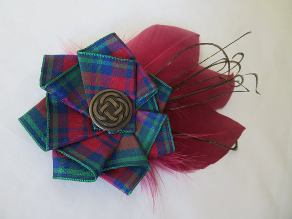 Lindsay Tartan Celtic Hat Clip