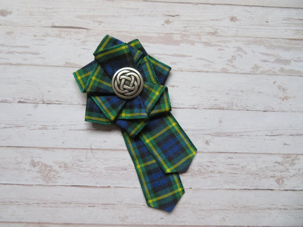 Gordon Tartan Brooch