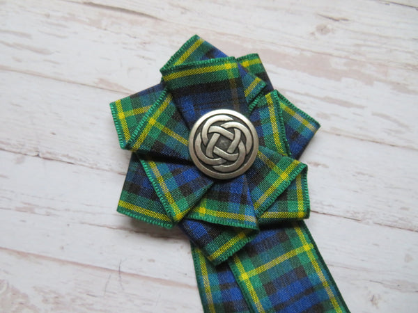 Gordon Tartan Brooch