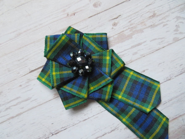 Gordon Tartan Brooch