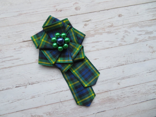 Gordon Tartan Brooch