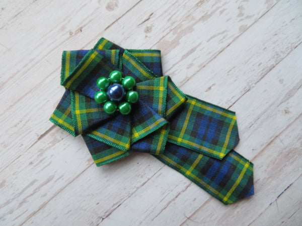 Gordon Tartan Brooch