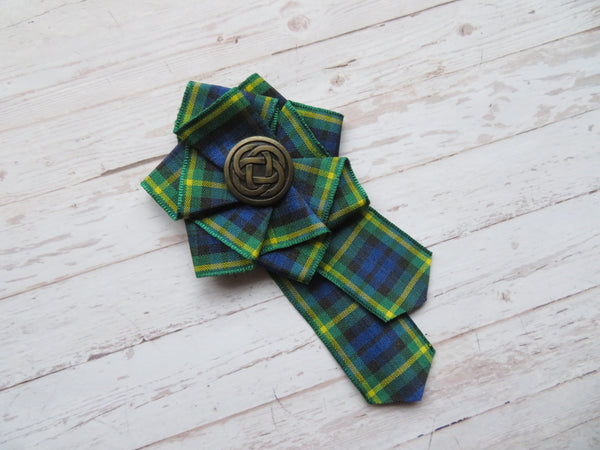 Gordon Tartan Brooch