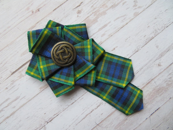 Gordon Tartan Brooch